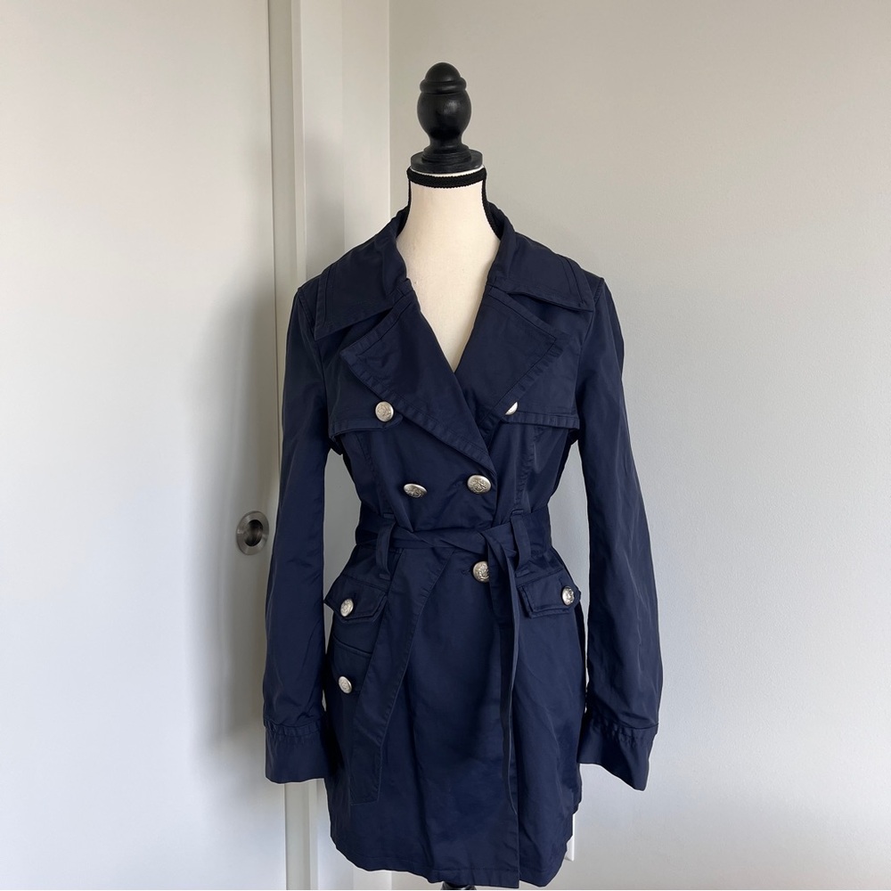 Bebe Women's Navy Trench Coat